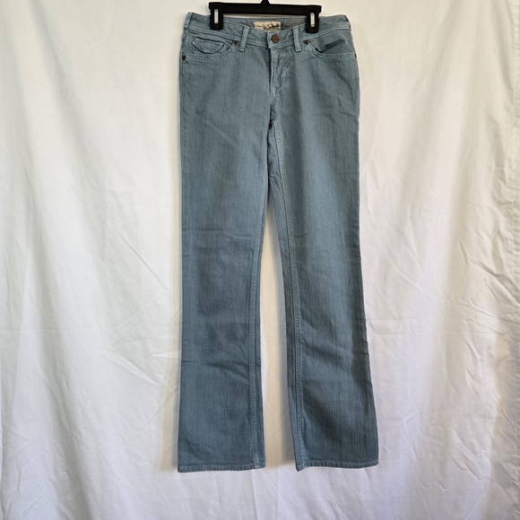 J & Company Women's Light Blue Retro Embroidered Slightly Flared Y2K Jeans Sz 28 - Picture 1 of 10